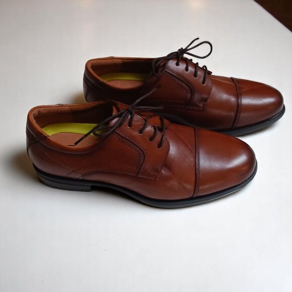 Mens Florsheim Center Cap Toe Brown Leather Oxfords – Size 8.5 EEE - Picture 3 of 11